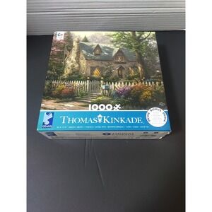 Ceaco thomas‎ kinkade Cottage 1000 piece With Poster jigsaw puzzles Open Box New